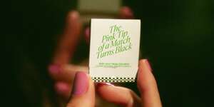 The Pink Tip Of A Match Turns Black