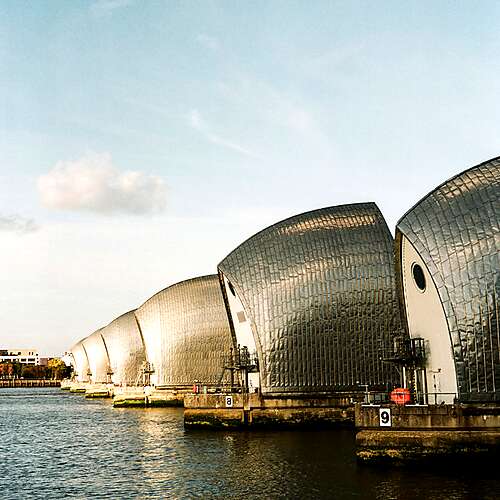 Concrete Barges on the Banks of the Thames
